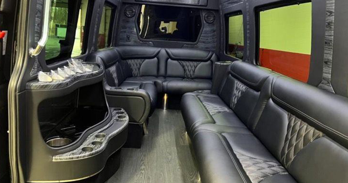 Inside Monumental Tours Limo Sprinter